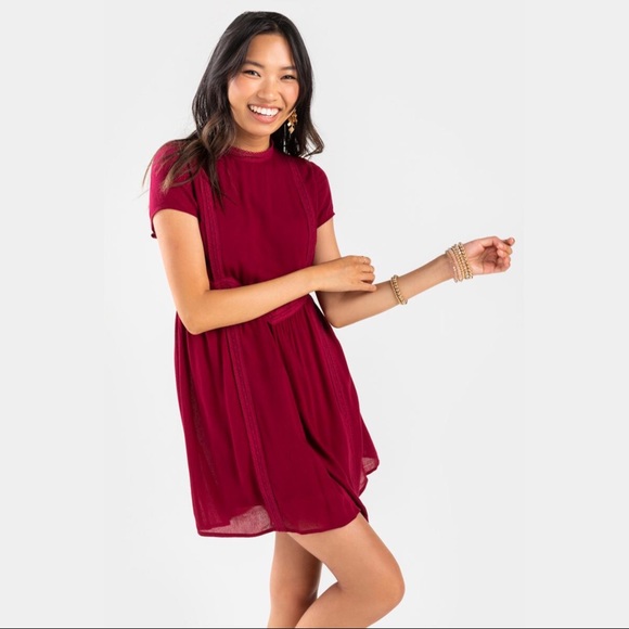 GERRY CROCHET TRIM SHIFT MINI DRESS - Picture 2 of 9